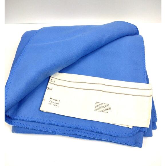 Home Accents Soft Fleece Throw Blanket by Belk 50x60 Blue - Picture 6 of 7